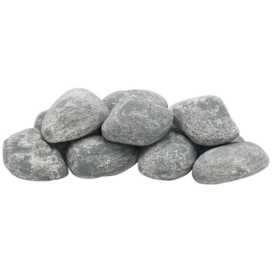 American Fire Products Cape Gray Lite Stone Cobble 12 stone set with handcrafted natural stone appearance for gas fire pits and outdoor fire features