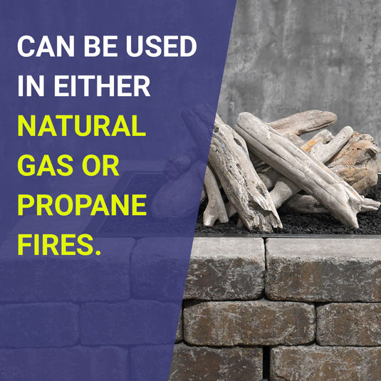 American Fire Products Formation Creation Driftwood ceramic gas fire pit logs compatible with both natural gas and propane fire features