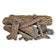 Load image into Gallery viewer, Top view of American Fire Products Formation Creation Country Oak ceramic gas fire pit logs 9 piece set showing realistic oak shapes, textures, and handcrafted detailing

