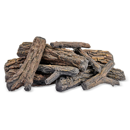 American Fire Products Formation Creation Country Oak ceramic gas fire pit logs 9 piece set