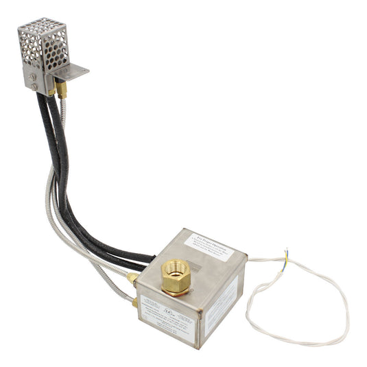 American Fire Products High-Capacity AWEIS Ignition System for fire pits featuring hot surface ignition, thermopile flame sensing safety, and all-weather electronic ignition performance