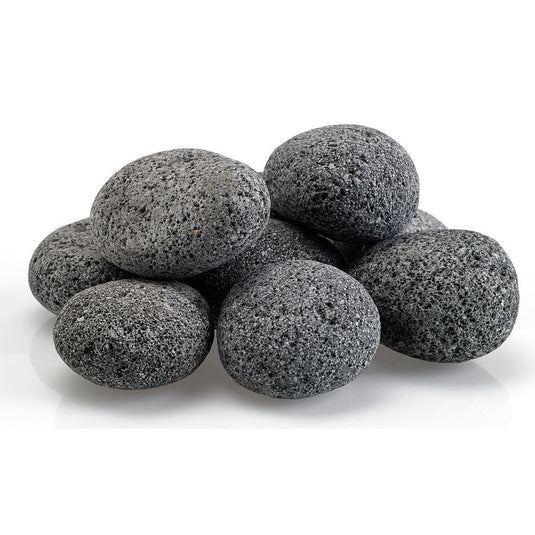 American Fire Products large gray lava stone 2 to 4 inch volcanic rock fire pit media for gas fire pits and fireplaces