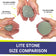 Load image into Gallery viewer, American Fire Products Lite Stone size comparison showing Lite Stone Cobble, Lite Stones, and Lite Stone Balls with product dimensions
