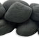 Load image into Gallery viewer, American Fire Products Matte Black Lite Stone Cobble close-up showing realistic stone texture, unique shapes, and matte black finish
