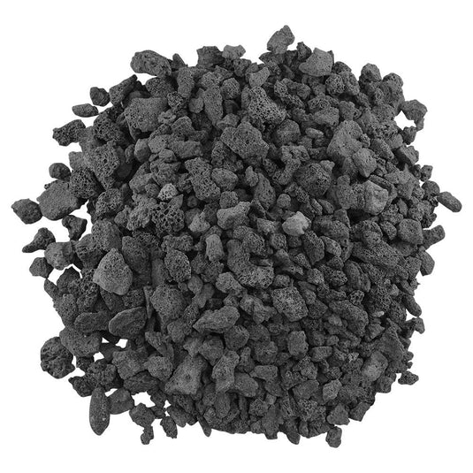 American Fire Products medium black lava rock 1/2 inch to 1.5 inch volcanic fire pit media in 10 lb bag