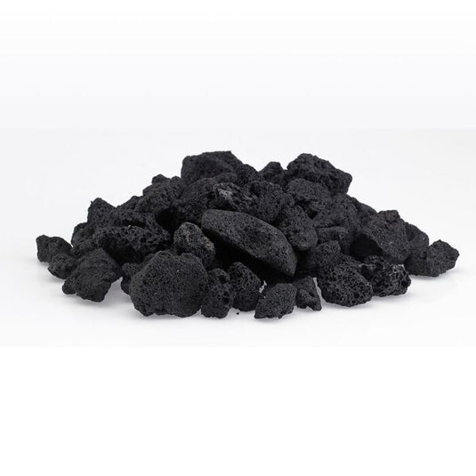 American Fire Products medium black lava rock 1/2 inch to 1.5 inch volcanic fire pit media in 10 lb bag