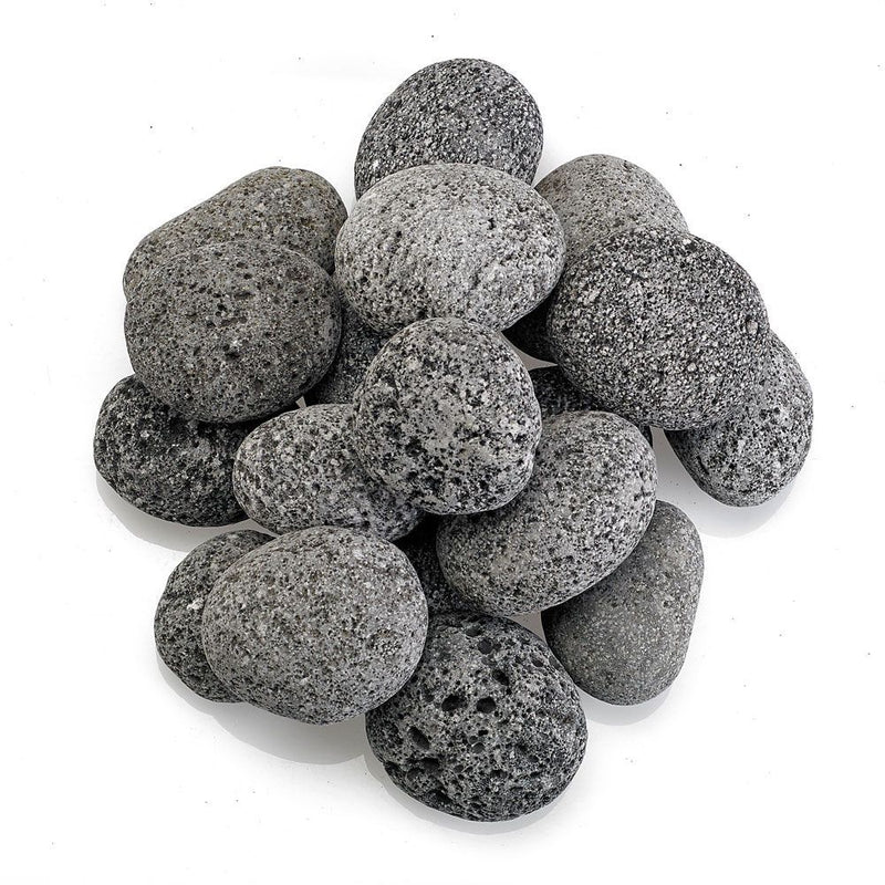 Load image into Gallery viewer, American Fire Products medium gray lava stone 1–2 inch fire pit media for gas fire features
