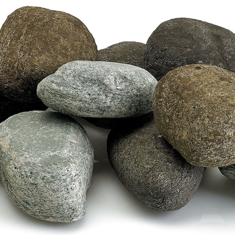 Load image into Gallery viewer, American Fire Products Natural Set Lite Stones 15 piece set decorative fireplace and fire pit media stones
