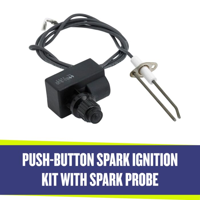 Load image into Gallery viewer, American Fire Products push-button spark ignition kit with spark probe for easy fire pit and fireplace ignition system control
