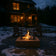 Load image into Gallery viewer, American Fire Products Formation Creation Sierra Birch ceramic gas fire pit logs installed in an outdoor gas fire pit
