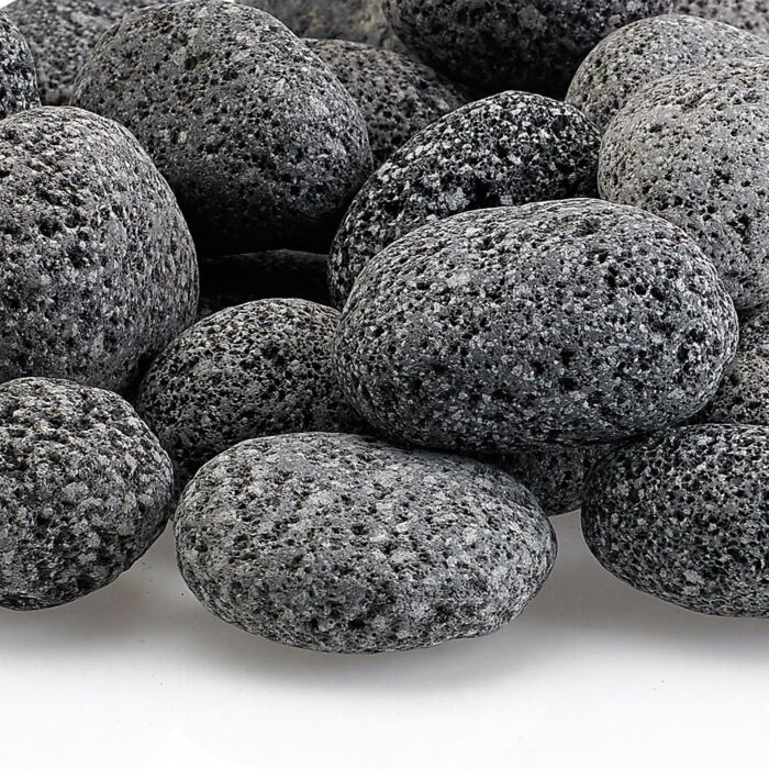 Load image into Gallery viewer, American Fire Products small gray lava stone 1/2 to 1 inch volcanic fire pit media for gas fire features indoor and outdoor use
