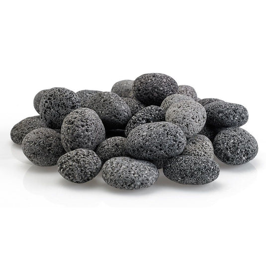 American Fire Products small gray lava stone 1/2 to 1 inch volcanic fire pit media for gas fire features indoor and outdoor use