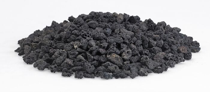 Load image into Gallery viewer, American Fire Products small lava rock for fire pits and fireplaces, 1/8" to 1/2" natural volcanic rock used as base or filler media for gas fire features
