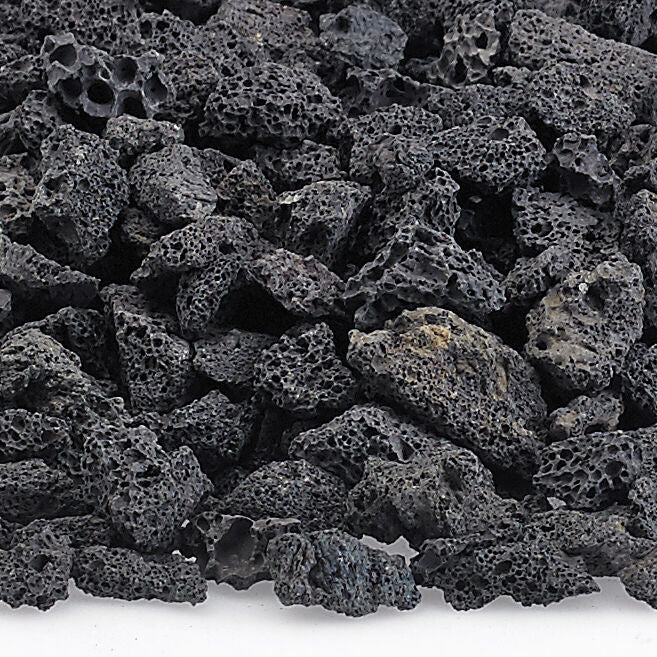 Load image into Gallery viewer, American Fire Products small lava rock for fire pits and fireplaces, 1/8" to 1/2" natural volcanic rock used as base or filler media for gas fire features
