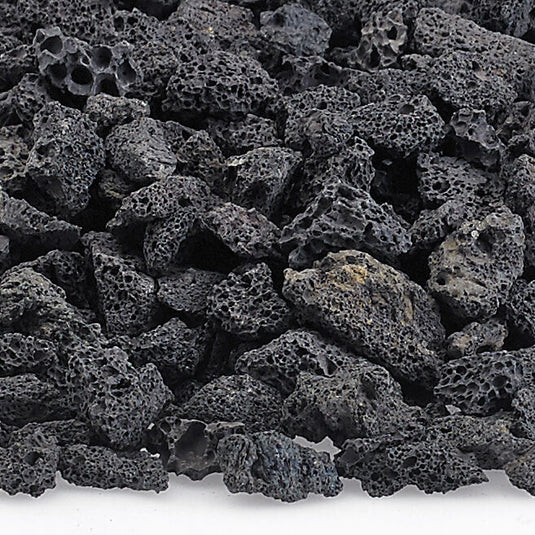 American Fire Products small lava rock for fire pits and fireplaces, 1/8" to 1/2" natural volcanic rock used as base or filler media for gas fire features