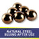 Load image into Gallery viewer, American Fire Products 4 inch Stainless Steel IronFire Balls showing natural steel bluing after use caused by heat exposure during fire pit operation
