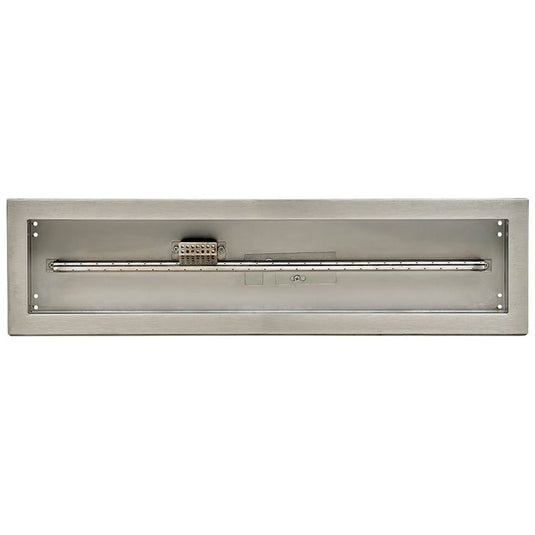 American Fire Products stainless steel linear burner pan 30 inch by 6 inch for outdoor fire pit system