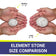 Load image into Gallery viewer, American Fire Products white tumbled element stone size comparison showing medium 1 to 2 inch stones and large 2 to 3 inch stones
