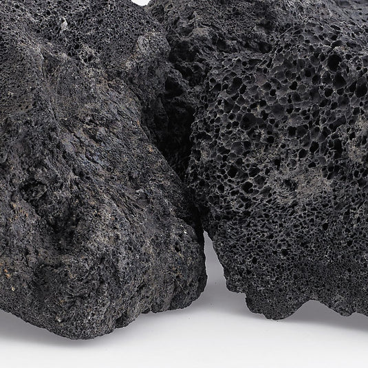 American Fire Products XXL Black Lava Rock 3 to 6 inch top layer for fire pits, fireplaces, and outdoor fire features
