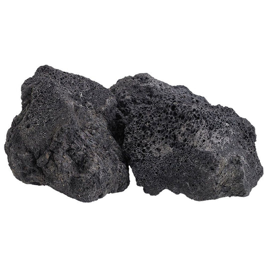 American Fire Products XXL Black Lava Rock 3 to 6 inch top layer for fire pits, fireplaces, and outdoor fire features