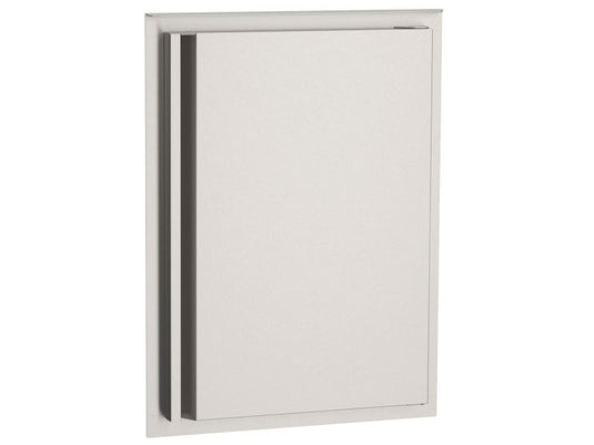 AOG 17-inch vertical right hinged stainless steel access door with double wall construction for outdoor kitchen storage