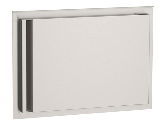 AOG 20-inch right hinged horizontal stainless steel access door with double wall construction for outdoor kitchen storage