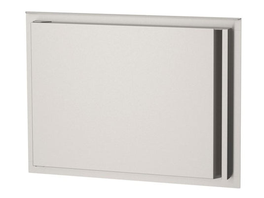 AOG 24-inch left hinged horizontal stainless steel single access door with double wall construction for outdoor kitchen islands