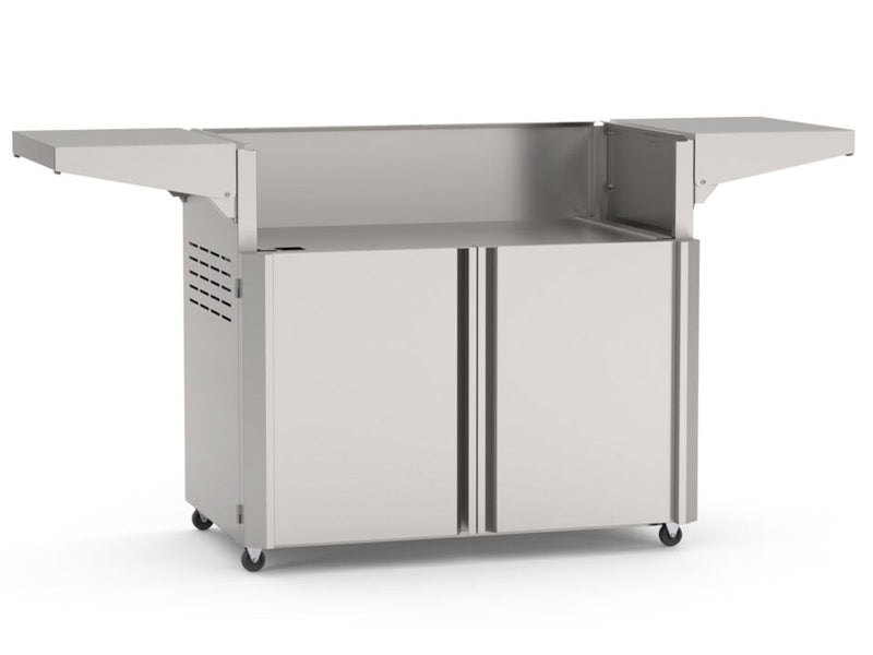 Load image into Gallery viewer, AOG 36-inch stainless steel gas grill cart with double access doors, fold-down side shelves, and propane tank holder
