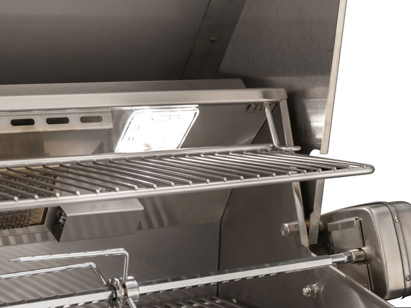 Load image into Gallery viewer, AOG L-Series 24 inch 2 burner built-in gas grill with rear infrared burner, rotisserie kit and LED lights
