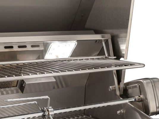 AOG L-Series 30 inch 3 burner built-in gas grill with rear infrared burner, rotisserie kit and LED lights