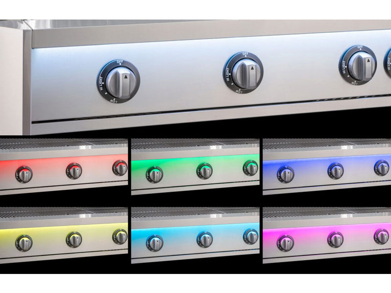 Load image into Gallery viewer, AOG L-Series 36 inch 3 burner built-in gas grill with rear infrared burner, rotisserie kit and LED lights
