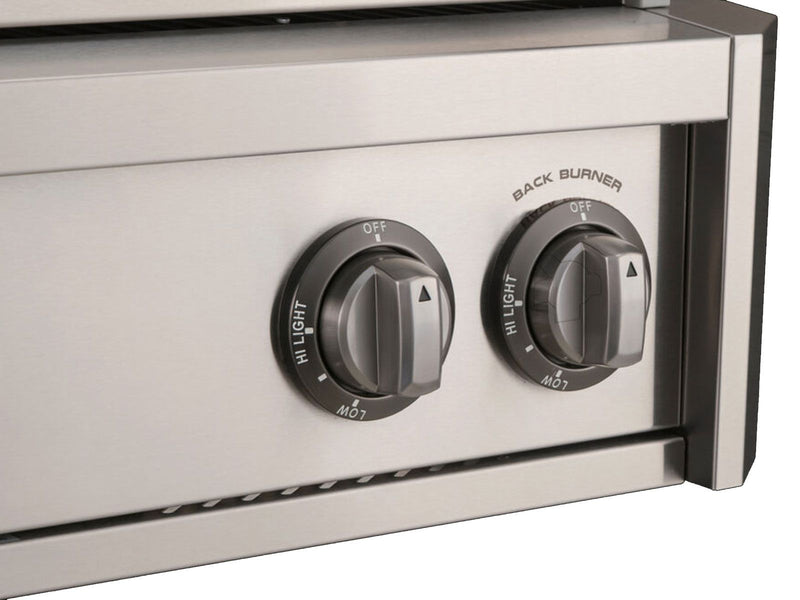 Load image into Gallery viewer, AOG L-Series 36 inch 3 burner built-in gas grill with rear infrared burner, rotisserie kit and LED lights
