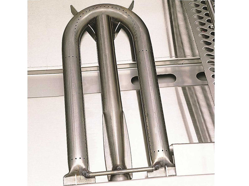 Load image into Gallery viewer, AOG T-Series 24-inch 2-burner built-in gas grill in stainless steel finish with Diamond Sear cooking grids and spring assisted hood
