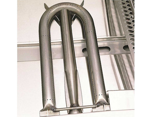 AOG T-Series 24-inch 2-burner built-in gas grill in stainless steel finish with Diamond Sear cooking grids and spring assisted hood