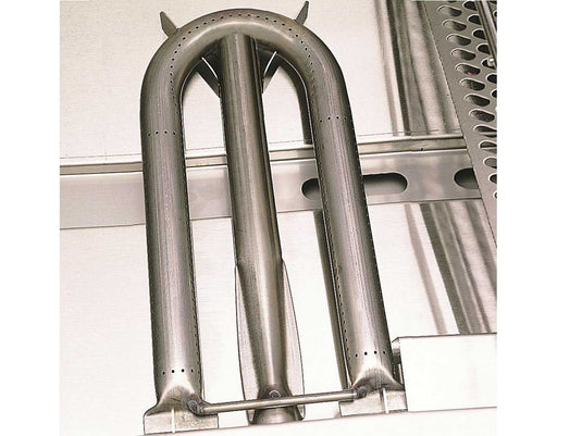 AOG T-Series 36-inch 3-burner built-in gas grill in stainless steel finish with Diamond Sear cooking grids and spring assisted hood