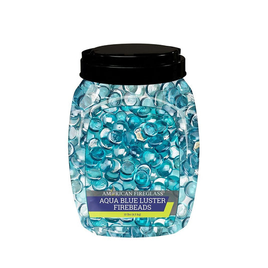 Aqua Blue Luster Fire Beads