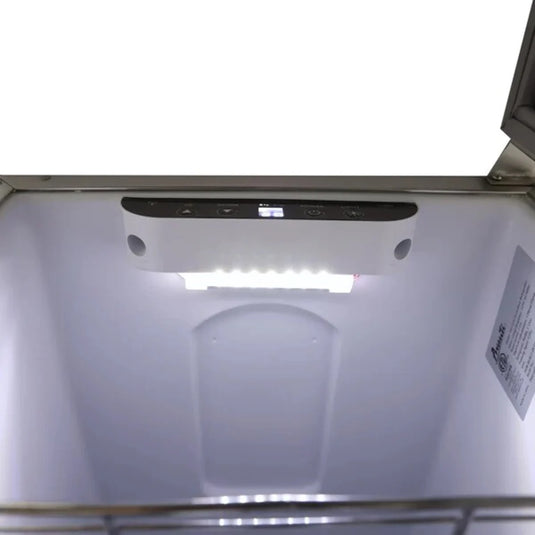 Avanti 15-inch indoor outdoor refrigerator in stainless steel