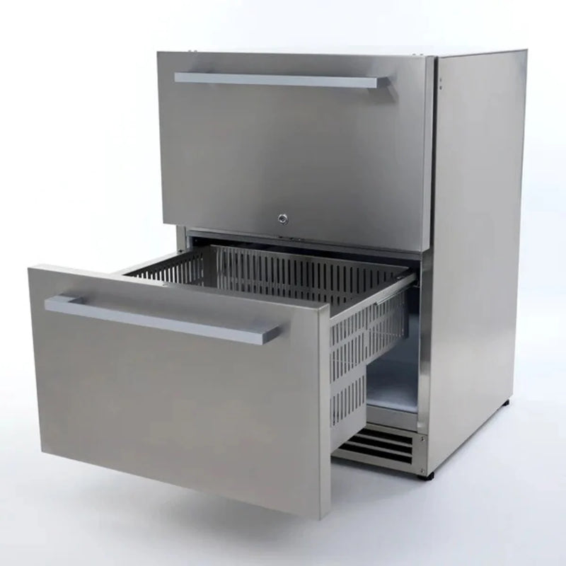 Load image into Gallery viewer, Avanti 24-inch indoor outdoor double drawer refrigerator in stainless steel
