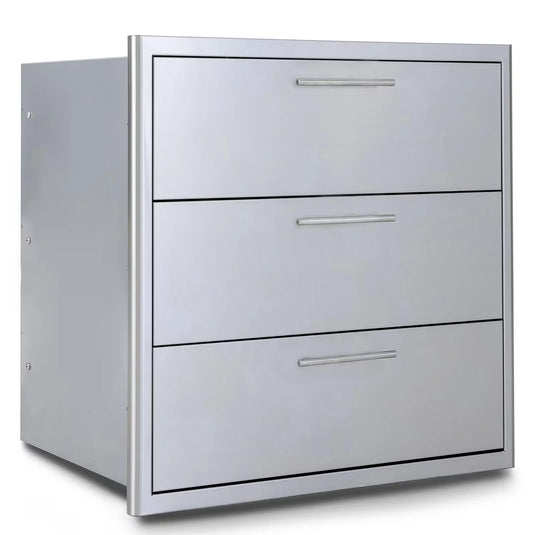 Blaze 30-Inch Stainless Steel Triple Access Drawer - BLZ-30W-3DRW-LT