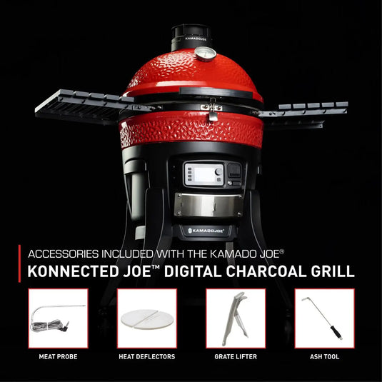 Kamado Joe Konnected Joe Digital Charcoal Grill and Smoker with Auto-Ignition and Temperature Control - KJ15041123