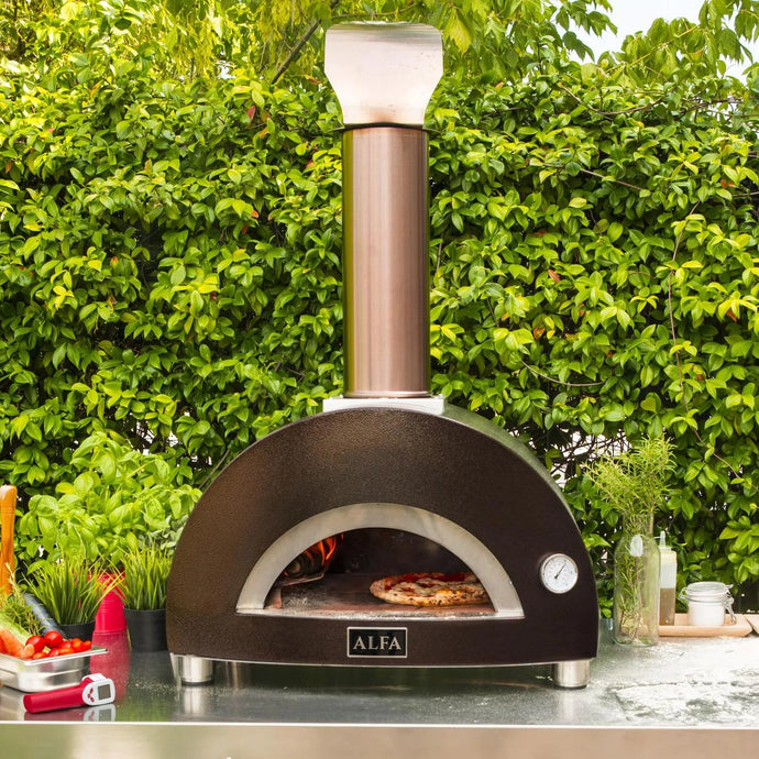 Alfa Nano 23-Inch Outdoor Countertop Wood-Fired Pizza Oven - Copper