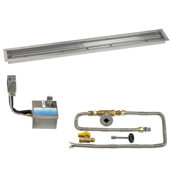 Load image into Gallery viewer, 60&quot; x 6&quot; Stainless Steel Linear Channel Drop-In Pan with S.I.T. System - Natural Gas
