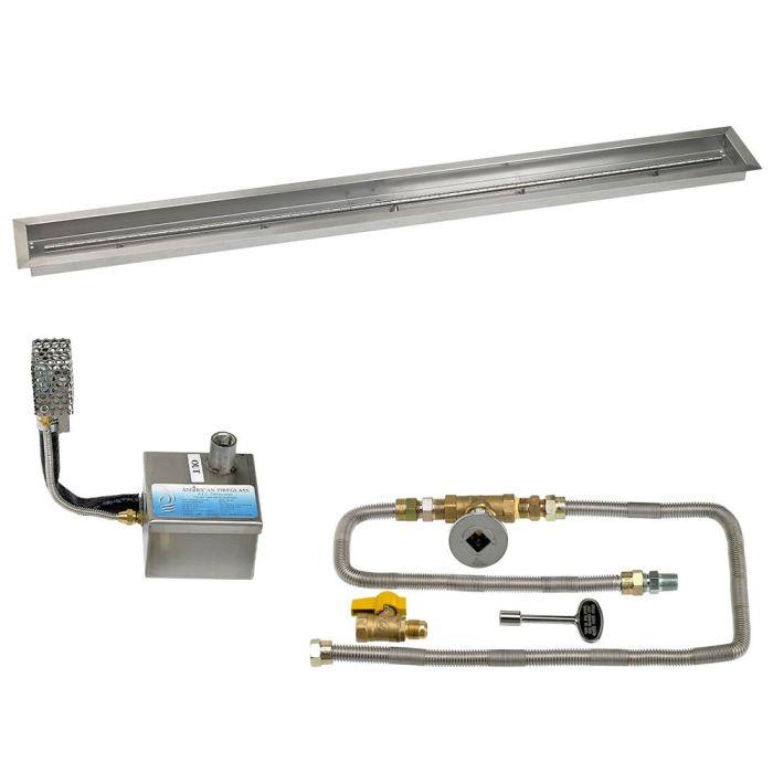 Load image into Gallery viewer, 72&quot; x 6&quot; Stainless Steel Linear Channel Drop-In Pan with S.I.T. System - Natural Gas
