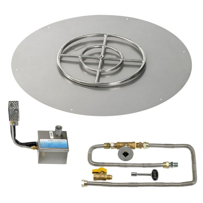 Load image into Gallery viewer, 36&quot; Round Stainless Steel Flat Pan with S.I.T. System (18&quot; Ring) - Natural Gas
