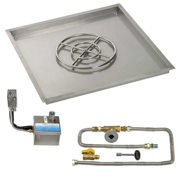 Load image into Gallery viewer, 36&quot; Square Stainless Steel Drop-In Pan with S.I.T. System (18&quot; Ring) - Natural Gas
