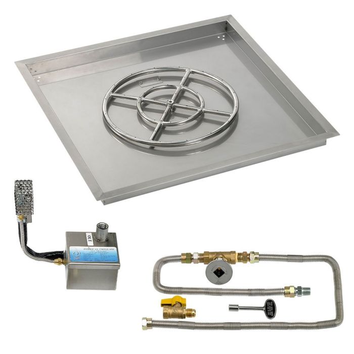 Load image into Gallery viewer, 30&quot; Square Stainless Steel Drop-In Pan with S.I.T. System (18&quot; Ring) - Natural Gas
