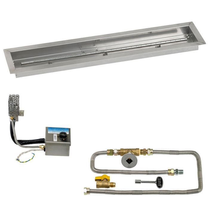 Load image into Gallery viewer, 36&quot; x 6&quot; Stainless Steel Linear Channel Drop-In Pan with S.I.T. System - Natural Gas
