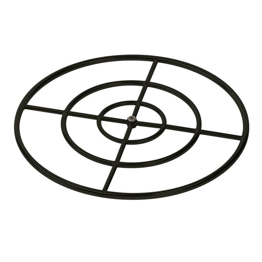 30” Triple-Ring Black Steel Burner with a 3/4" Inlet