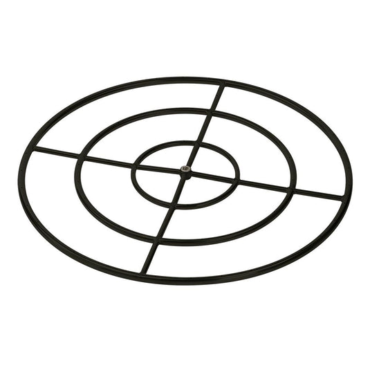 36” Triple-Ring Black Steel Burner with a 3/4" Inlet
