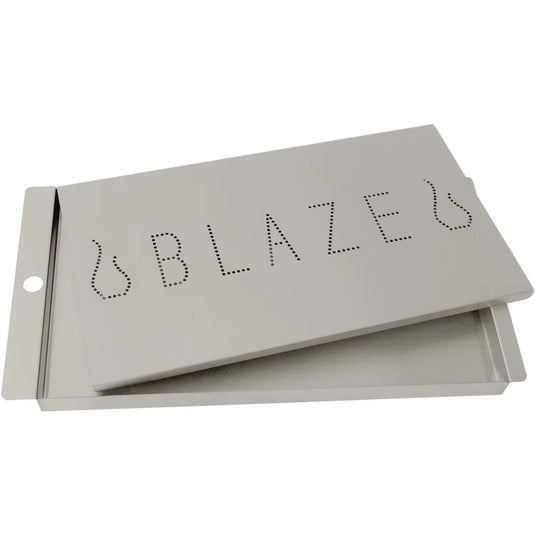 Blaze Extra Large Stainless Steel Smoker Box designed for Professional LUX Gas Grills, durable 304 stainless steel construction